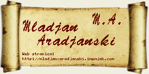 Mlađan Arađanski vizit kartica